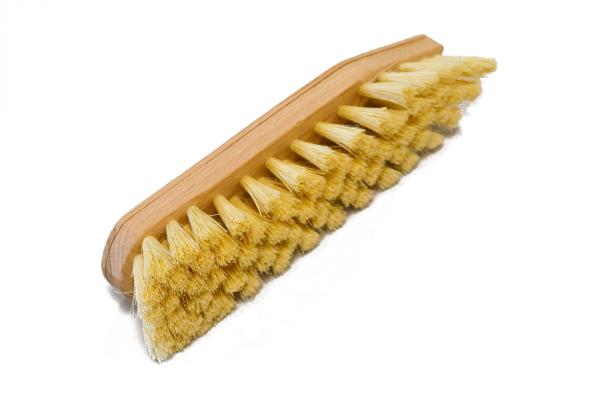 Scheuerbürste Abverkauf (rund-spitz mit Deckel / Fibre) ist von der Seite zu sehen